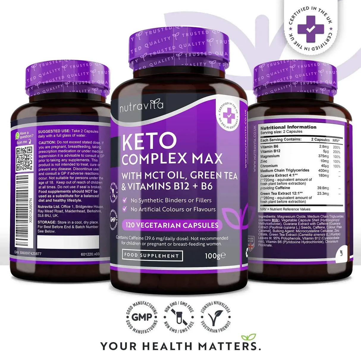 Keto Complex Max /120 kapsul, 60 odmerkov/ <tc>Nutravita</tc>
