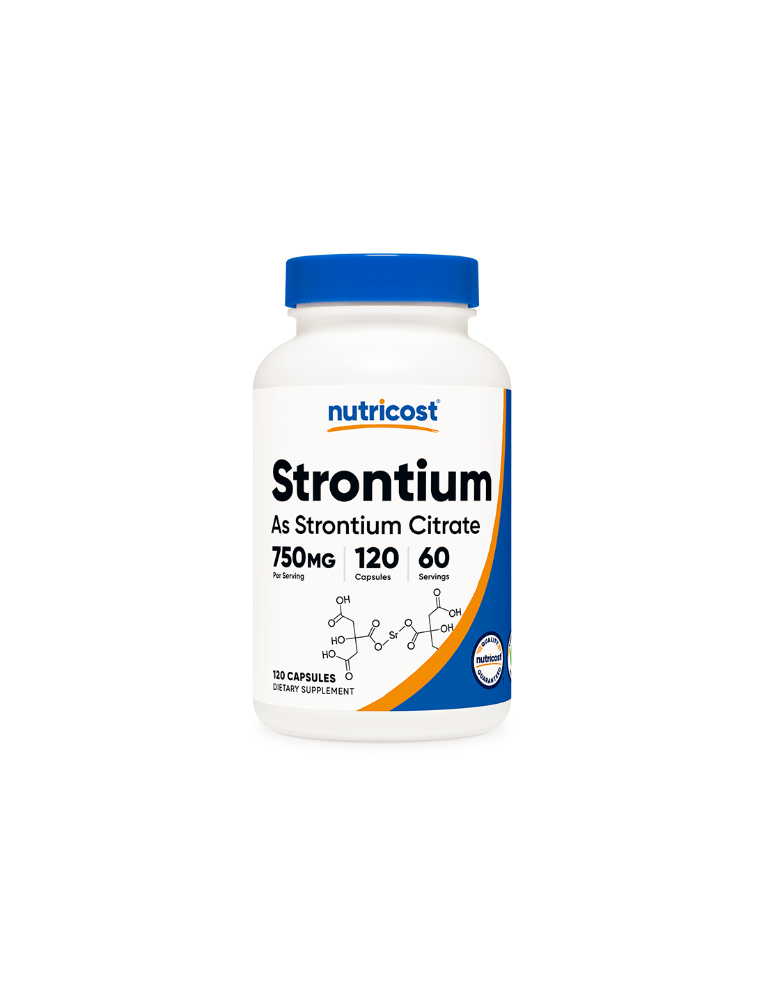 Kosti in sklepi - Stroncij (citrat), 120 kapsul <tc>Nutricost</tc>