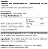 Vitamin C 1000 mg časovnega sproščanja | Z vrtnimi boki 250 steklenic