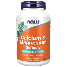 Calcium & Magnesium Softgels / with Vit D and Zinc - 240 Gel capsules - Nutra Best Europe