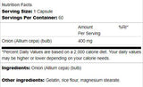 Čebulna žarnica s polnim spektrom 400 mg 60 kapsul