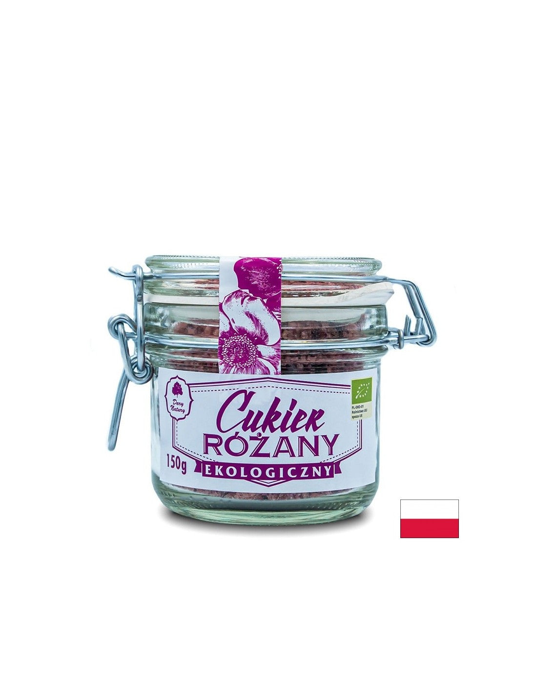 Bio trsni sladkor s cvetnimi listi vrtnice, 150 g <tc>Dary Natury</tc>