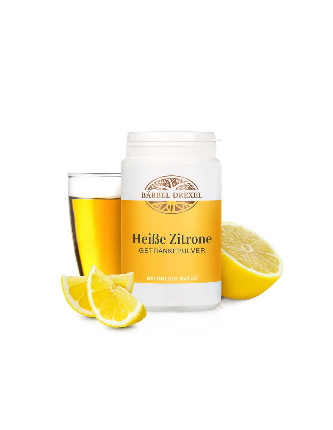Vroči limonin napitek z vitaminom C, kalcijem in magnezijem - Krepilec imunosti in energijski tonik za telo in duha, 180 g v prahu <tc>Bärbel Drexel</tc>