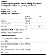 Trojna moč Super EPA in DHA 900 mg 60 SoftGels