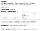 Celoten spekter Cacao 400 mg 60 kapsul