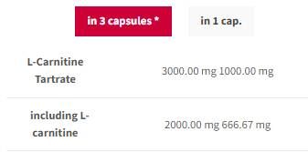 L -karnitin 3000 kape - 60 kapsul