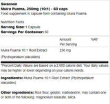 Muira puma 250 mg | 10: 1 ekstrakt 60 kapsul
