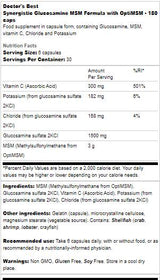 Formula MSM sinergistične glukozamine | Z Optimsm - 180 kapsul