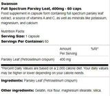 Peteršiljski list celotnega spektra 400 mg 60 kapsul