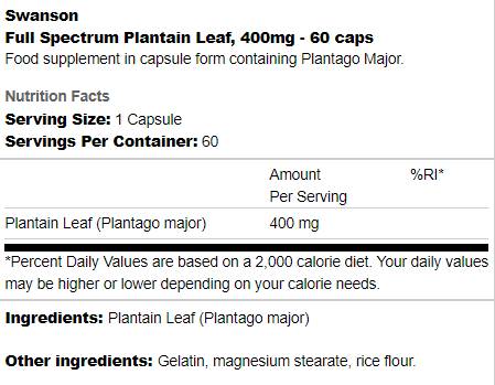 Listi listov s polnim spektrom 400 mg 60 kapsul