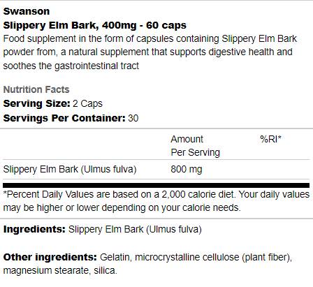 Spolzka elm lubje 400 mg 60 kapsul