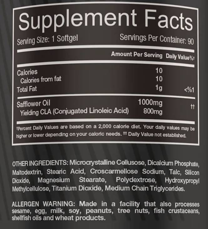 CLA 1000 mg 90 gel kapsul