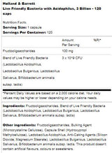 Live Friendly Bacteria | Z acidofilom 3 milijarde - 120 kapsul