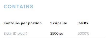 Biotin 2500 mcg - 60 kapsul