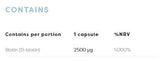 Biotin 2500 mcg - 60 kapsul
