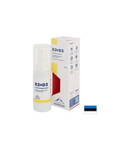 Vitamini K2 (20 µg) + D3 (800 iu) - zdravje srca in kosti, močna imunost, razpršilo za ustnice, 30 ml, 200 razpršilcev