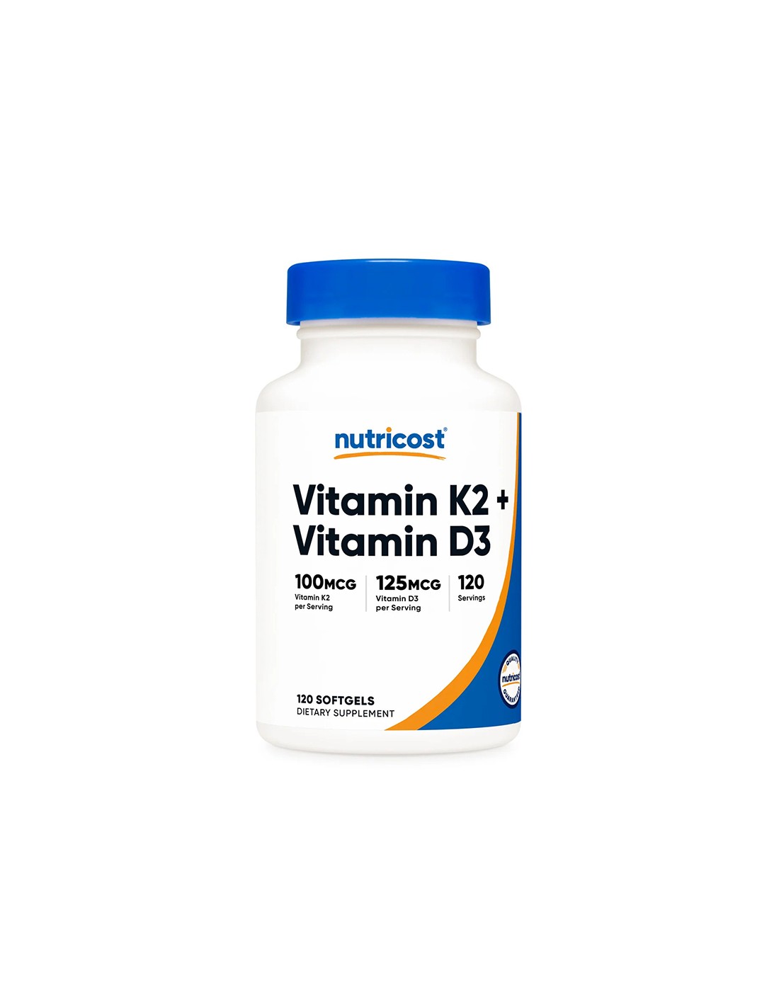 Kosti in zobje - vitamin K2 + vitamin D3, 120 <tc>Nutricost</tc> mehke kapsule