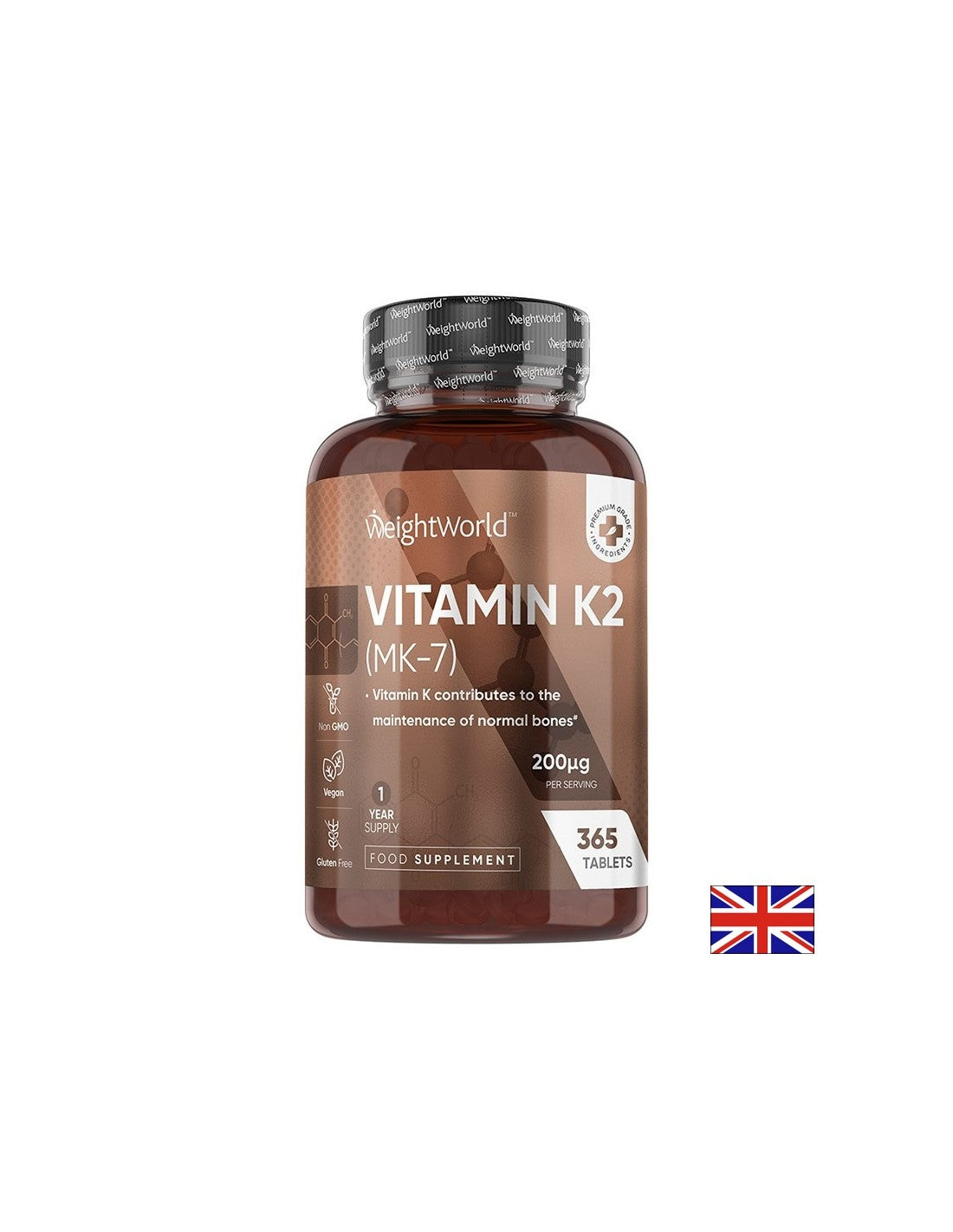 Kosti in kardiovaskularni sistem - vitamin K2 (MK -7), 200 µg x 365 tablete