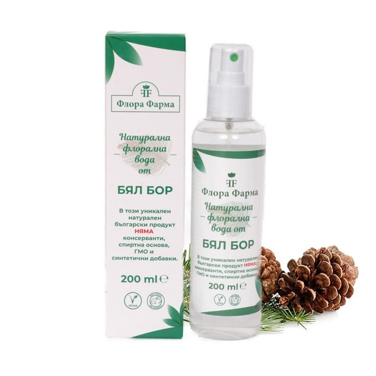 Naravna bela borova cvetna voda - 200 ml Flora Pharma