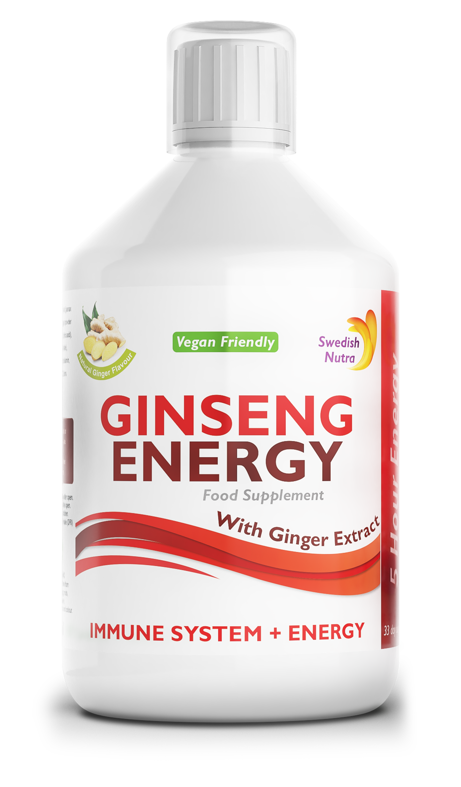 Ginseng 2000 mg - z ingverjevim ekstraktom - 500 ml