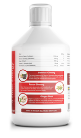 Ginseng 2000 mg - z ingverjevim ekstraktom - 500 ml