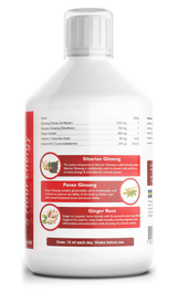 Ginseng 2000 mg - z ingverjevim ekstraktom - 500 ml