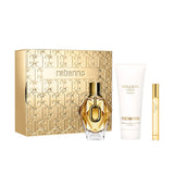 Nastavite milijon zlata za njen eau de parfum 90ml + losjon za telo 100ml + potovalno razpršilo 10ml