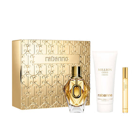 SET MILLION GOLD FOR HER Eau de Parfum 90ml + BODY LOTION 100ml + travel SPRAY 10ml - Nutra Best Europe