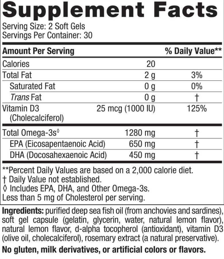 Ultimate omega -d3 1280 mg - 120 gel kapsul