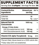 Omega-3 bp optimalno | Z vitaminom E - 60 gel kapsul