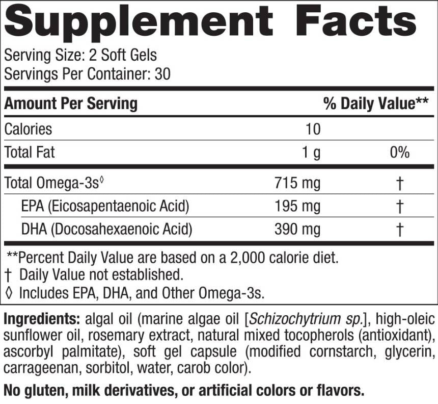 Alge omega 715 mg - 120 gel kapsul