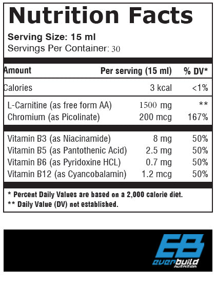 Tekoči L-karnitin + krom / 1500mg 0,450 l