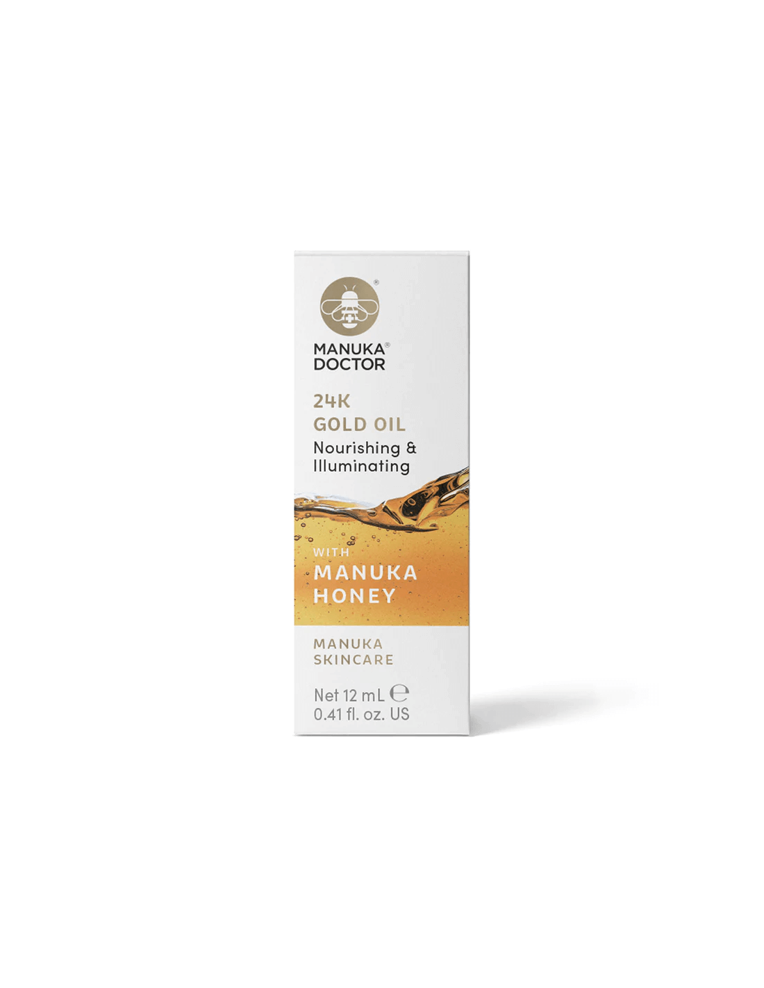 24K zlato olje z medu Manuka - olje za obraz z 24K zlatom in Manuka, 12 ml
