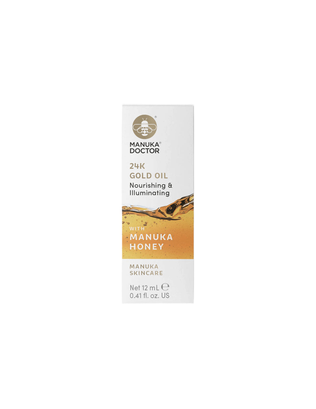 24K zlato olje z medu Manuka - olje za obraz z 24K zlatom in Manuka, 12 ml