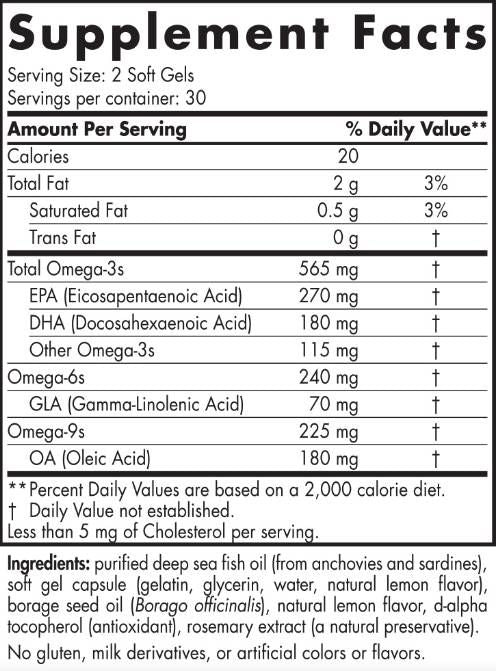 Popolna omega 565 mg - 180 softgelov