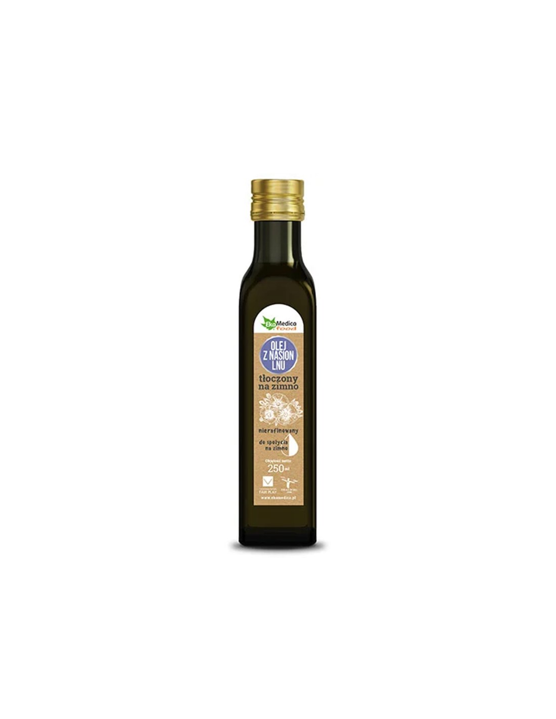 Hladno stisnjeno laneno olje + vitamin E, 250 ml