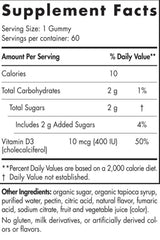 Vitamin D3 Gummies Kids 400 iu - 60 gumij
