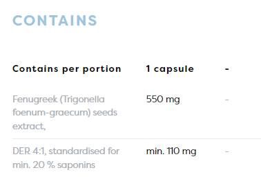 Fenugreek 550 mg - 120 kapsul