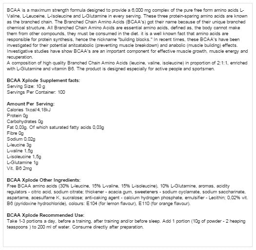 BCAA Xplode - 1000 gramov