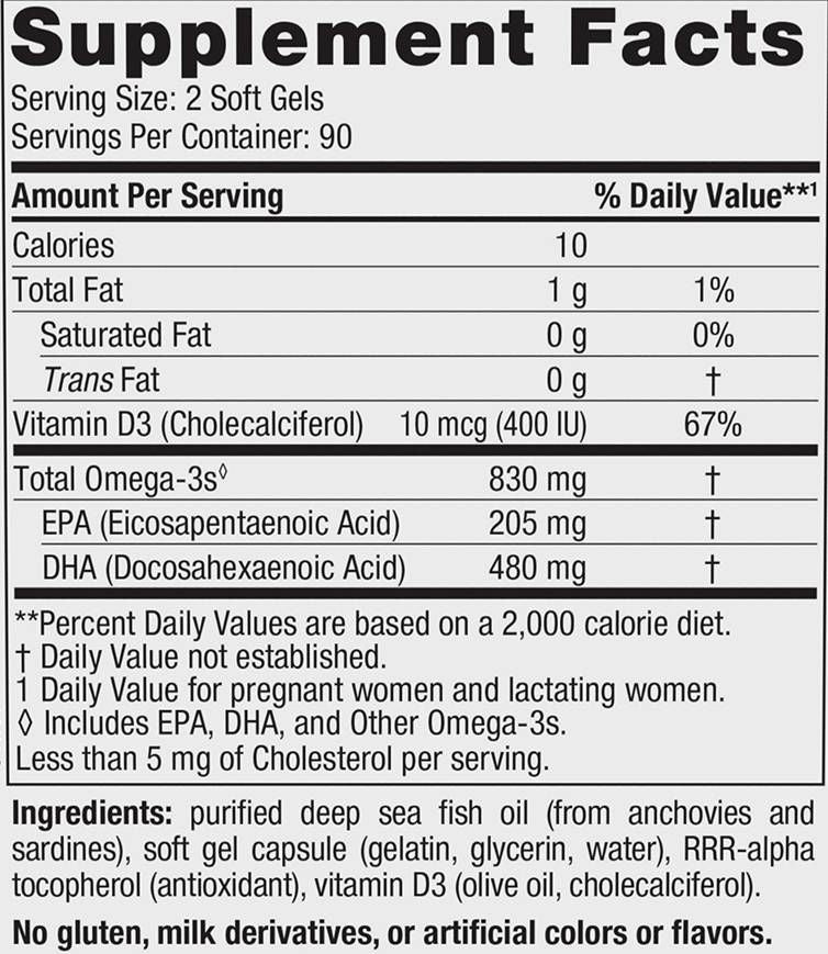 Prenatal DHA 830 mg | S 400 iu d3 - 180 gel kapsul