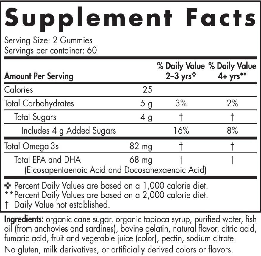 Nordijski omega -3 gumi 82 mg - 60 gumij