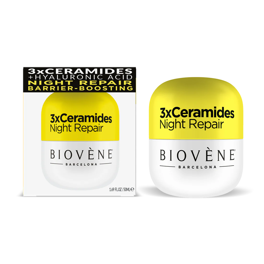 3 -krat nočna krema s ceramidi za regeneracijo in globoko hidracijo - 50 ml