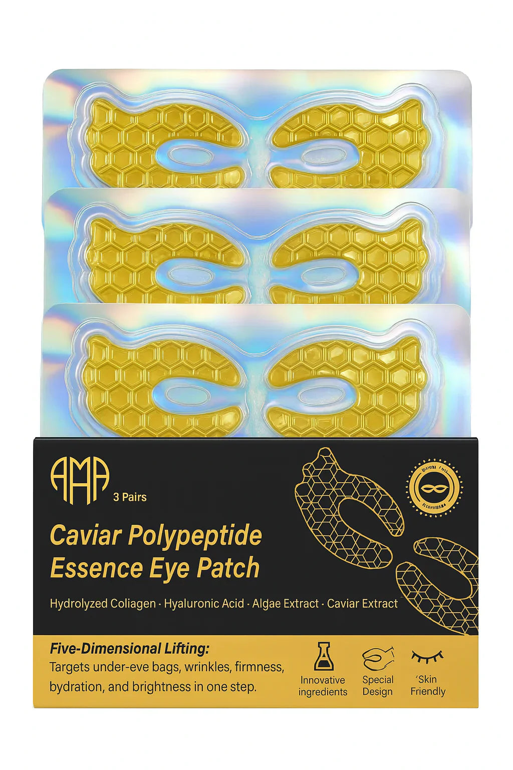 Kaviar polipeptid Essence Eye Patch - intenzivna nega kolagena in hidratacije (3 PCS)