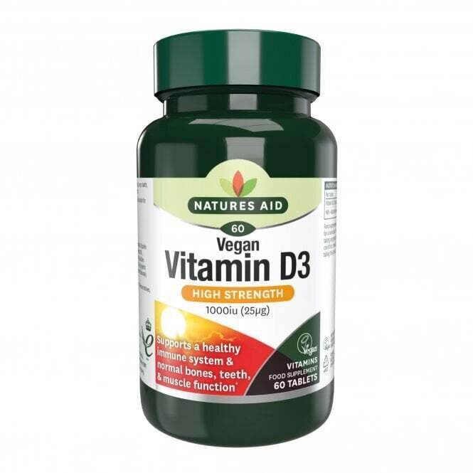 Vitamin D3 (vitamin D3) 1000iu 60 Veganske tablete Naturesaid