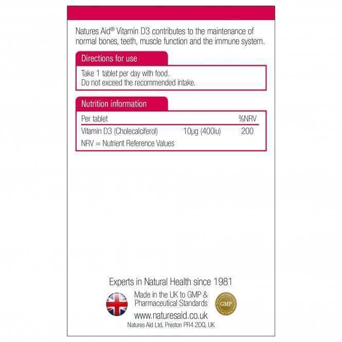 Vitamin D3 (vitamin D3) 400IU 90 tablete Naturesaid