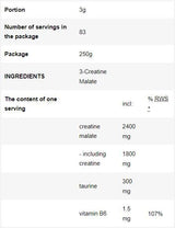 3 kreatin malate | Tri -kreatin Malate v prahu - 250 gramov