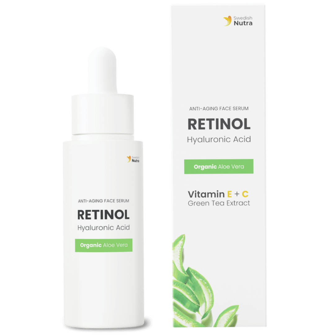 Serum za obraz z retinolom, hialuronom in kolagenom 30 ml <tc>Swedish Nutra</tc>