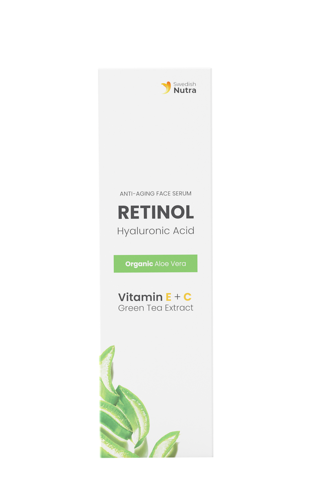 Serum za obraz z retinolom, hialuronom in kolagenom 30 ml <tc>Swedish Nutra</tc>