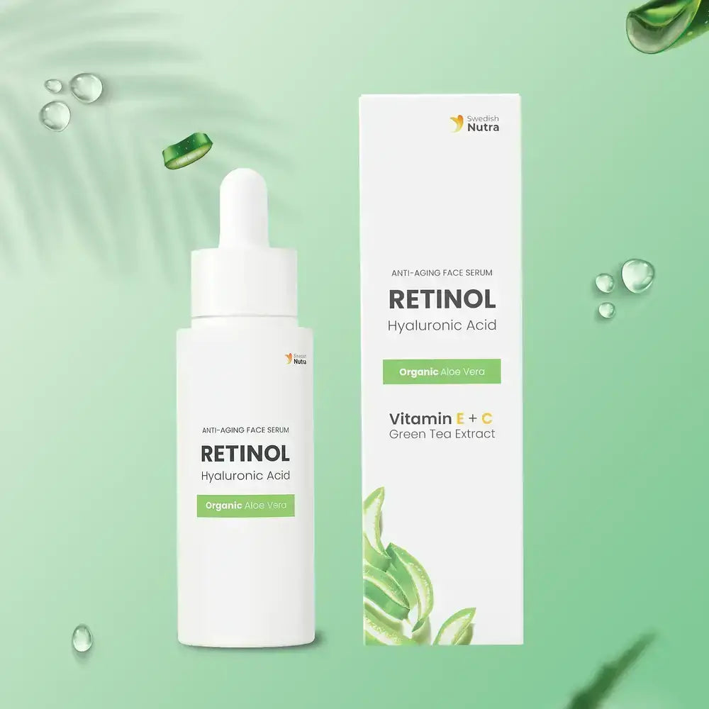 Serum za obraz z retinolom, hialuronom in kolagenom 30 ml <tc>Swedish Nutra</tc>