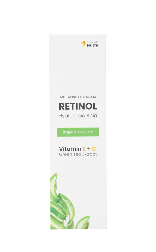 Serum za obraz z retinolom, hialuronom in kolagenom 30 ml <tc>Swedish Nutra</tc>
